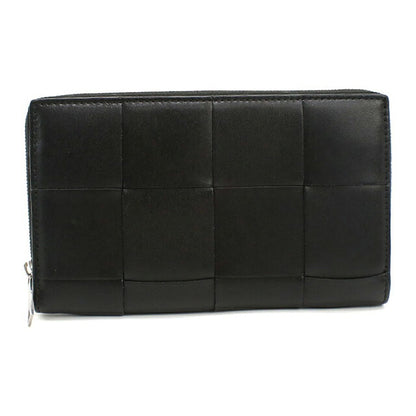 中古 ボッテガ・ヴェネタ 長財布ラウンドファスナー メンズ ブランド BOTTEGA VENETA カセット  748054 ブラック USDBO118499011