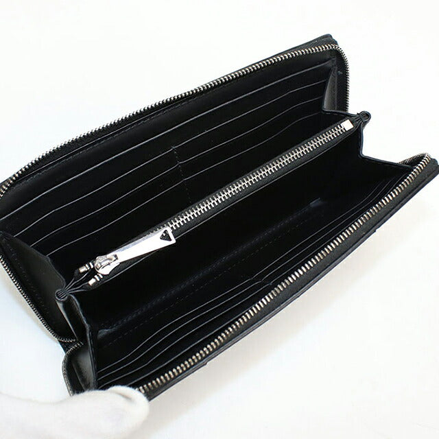 中古 ボッテガ・ヴェネタ 長財布ラウンドファスナー メンズ ブランド BOTTEGA VENETA カセット  748054 ブラック USDBO118499011