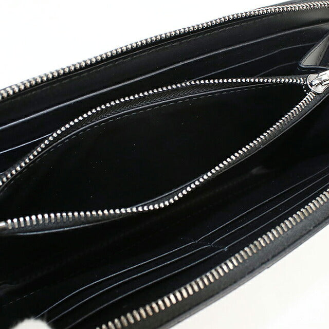 中古 ボッテガ・ヴェネタ 長財布ラウンドファスナー メンズ ブランド BOTTEGA VENETA カセット  748054 ブラック USDBO118499011