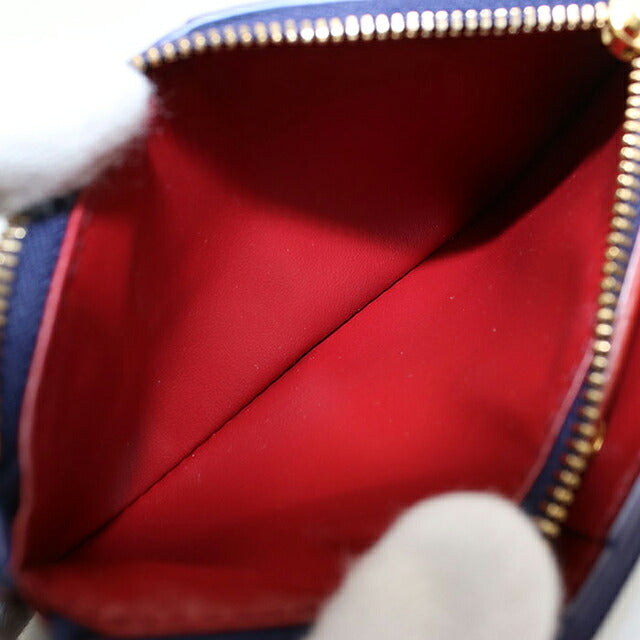 中古 ボッテガ・ヴェネタ 二つ折り財布 二折財布 コンパクト レディース ブランド BOTTEGA VENETA カセット 二つ折りウォレット ネイビー USDBO118603011