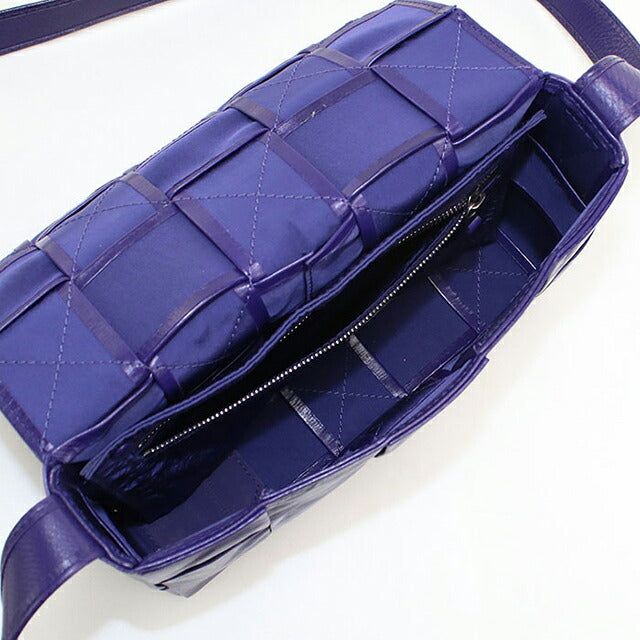 中古 ボッテガ・ヴェネタ 斜め掛け ショルダーバッグ ユニセックス ブランド BOTTEGA VENETA カセット  レザー パープル USDBO119225011