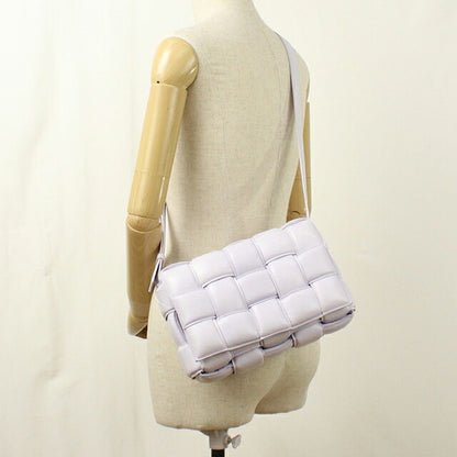 中古 ボッテガ・ヴェネタ ショルダーバッグ レディース ブランド BOTTEGA VENETA パデッド カセット  レザー 591970 パープル USDBO120037011