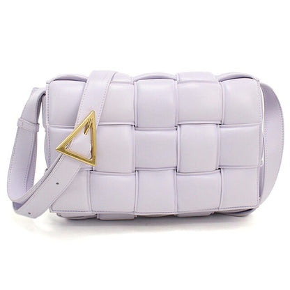 中古 ボッテガ・ヴェネタ ショルダーバッグ レディース ブランド BOTTEGA VENETA パデッド カセット  レザー 591970 パープル USDBO120037011
