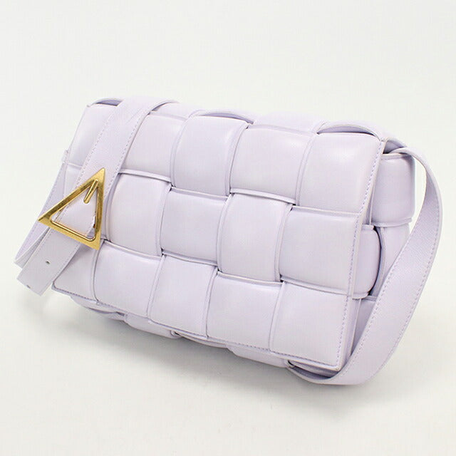 中古 ボッテガ・ヴェネタ ショルダーバッグ レディース ブランド BOTTEGA VENETA パデッド カセット  レザー 591970 パープル USDBO120037011