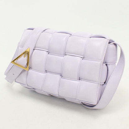中古 ボッテガ・ヴェネタ ショルダーバッグ レディース ブランド BOTTEGA VENETA パデッド カセット  レザー 591970 パープル USDBO120037011