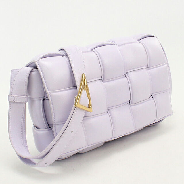 中古 ボッテガ・ヴェネタ ショルダーバッグ レディース ブランド BOTTEGA VENETA パデッド カセット  レザー 591970 パープル USDBO120037011