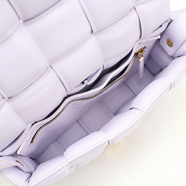 中古 ボッテガ・ヴェネタ ショルダーバッグ レディース ブランド BOTTEGA VENETA パデッド カセット  レザー 591970 パープル USDBO120037011