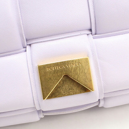 中古 ボッテガ・ヴェネタ ショルダーバッグ レディース ブランド BOTTEGA VENETA パデッド カセット  レザー 591970 パープル USDBO120037011