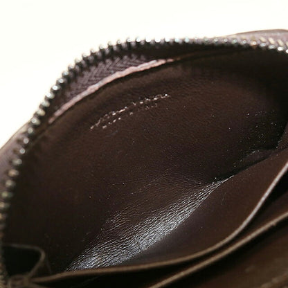 中古 ボッテガ・ヴェネタ 小銭入れ ユニセックス ブランド BOTTEGA VENETA イントレチャート ジップコインケース ブラウン USDBO120169011