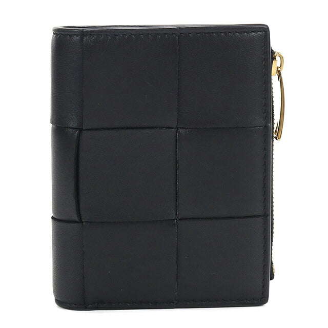 中古 ボッテガ・ヴェネタ 二つ折り財布 二折財布 コンパクト レディース ブランド BOTTEGA VENETA カセット スモール 二つ折りウォレット 742698 USDBO120180011