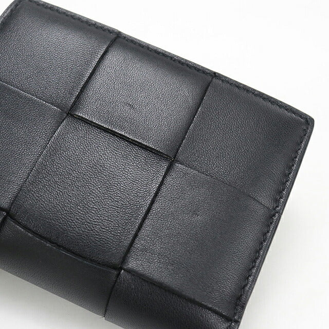 中古 ボッテガ・ヴェネタ 二つ折り財布 二折財布 コンパクト レディース ブランド BOTTEGA VENETA カセット スモール 二つ折りウォレット 742698 USDBO120180011