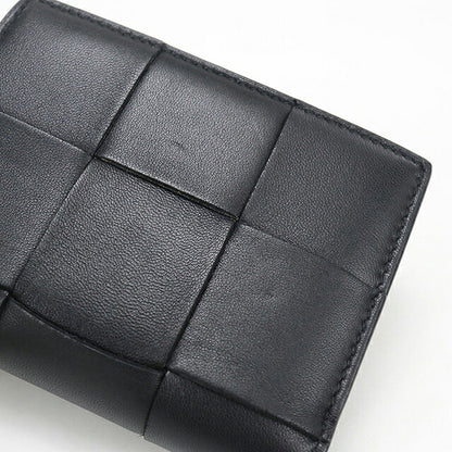 中古 ボッテガ・ヴェネタ 二つ折り財布 二折財布 コンパクト レディース ブランド BOTTEGA VENETA カセット スモール 二つ折りウォレット 742698 USDBO120180011