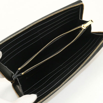 中古 ボッテガ・ヴェネタ 長財布ラウンドファスナー レディース ブランド BOTTEGA VENETA  ジップアラウンドウォレット レザー ブラック USDBO120384011