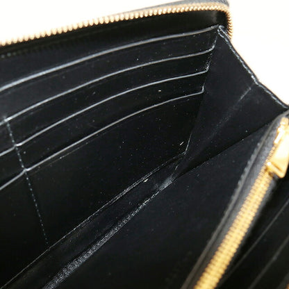 中古 ボッテガ・ヴェネタ 長財布ラウンドファスナー レディース ブランド BOTTEGA VENETA  ジップアラウンドウォレット レザー ブラック USDBO120384011