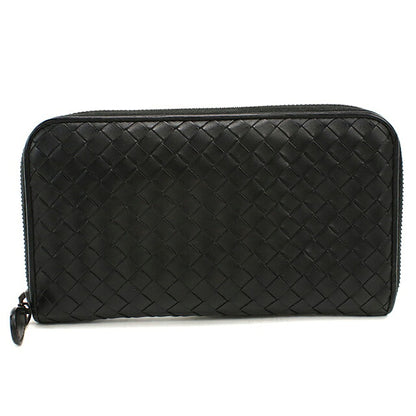 二手 Bottega Veneta 长钱包 圆形拉链 男士品牌 BOTTEGA VENETA Intrecciato 114076 黑色 USDBO120518011