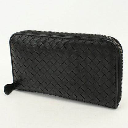 二手 Bottega Veneta 长钱包 圆形拉链 男士品牌 BOTTEGA VENETA Intrecciato 114076 黑色 USDBO120518011