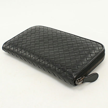 二手 Bottega Veneta 长钱包 圆形拉链 男士品牌 BOTTEGA VENETA Intrecciato 114076 黑色 USDBO120518011