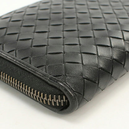 二手 Bottega Veneta 长钱包 圆形拉链 男士品牌 BOTTEGA VENETA Intrecciato 114076 黑色 USDBO120518011