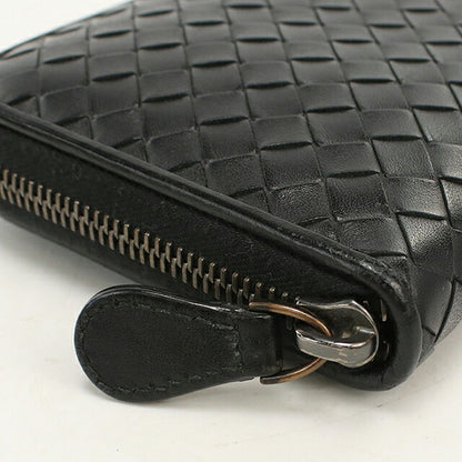 二手 Bottega Veneta 长钱包 圆形拉链 男士品牌 BOTTEGA VENETA Intrecciato 114076 黑色 USDBO120518011