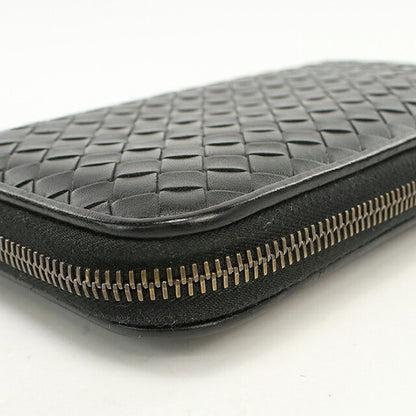 二手 Bottega Veneta 长钱包 圆形拉链 男士品牌 BOTTEGA VENETA Intrecciato 114076 黑色 USDBO120518011