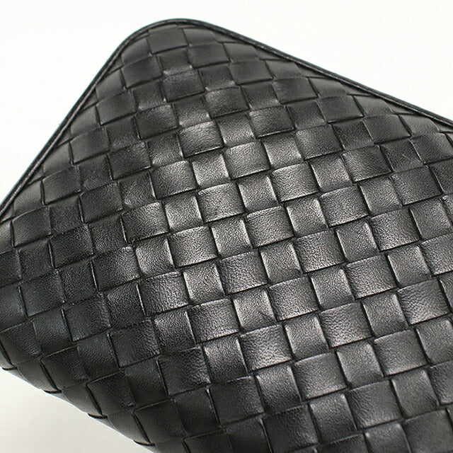 二手 Bottega Veneta 长钱包 圆形拉链 男士品牌 BOTTEGA VENETA Intrecciato 114076 黑色 USDBO120518011