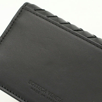 中古 ボッテガ・ヴェネタ 名刺入れ メンズ ブランド BOTTEGA VENETA イントレチャート ピッコロ カードケース ブラック USDBO120569011