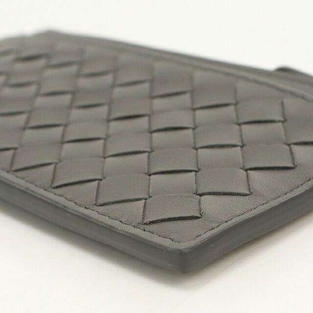 中古 ボッテガ・ヴェネタ 小銭入れ メンズ ブランド BOTTEGA VENETA イントレチャート フラグメントケース レザー 566430 グレー USDBO120571011