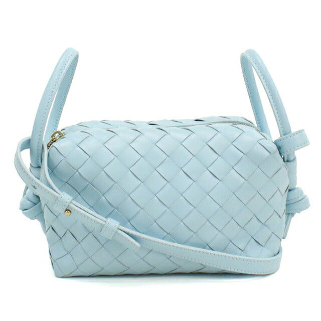 中古 ボッテガ・ヴェネタ ショルダーバッグ レディース ブランド BOTTEGA VENETA イントレチャート  ブルー USDBO121026011