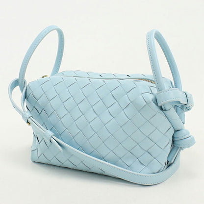 中古 ボッテガ・ヴェネタ ショルダーバッグ レディース ブランド BOTTEGA VENETA イントレチャート  ブルー USDBO121026011