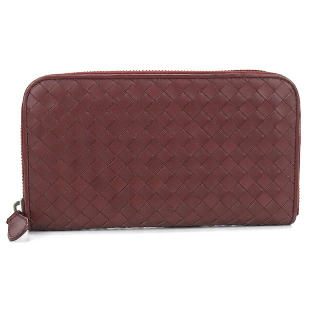中古 ボッテガ・ヴェネタ 長財布ラウンドファスナー レディース ブランド BOTTEGA VENETA イントレチャート ジップアラウンドウォレット 114076 V4651 6130 USDBO121240011