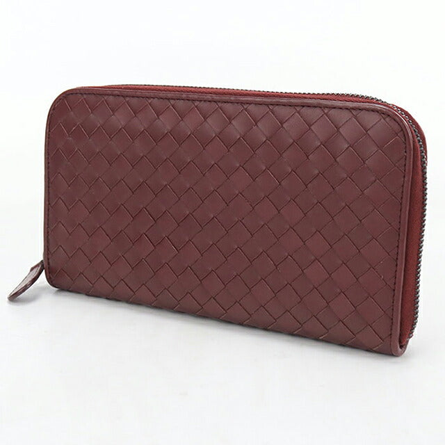 中古 ボッテガ・ヴェネタ 長財布ラウンドファスナー レディース ブランド BOTTEGA VENETA イントレチャート ジップアラウンドウォレット 114076 V4651 6130 USDBO121240011