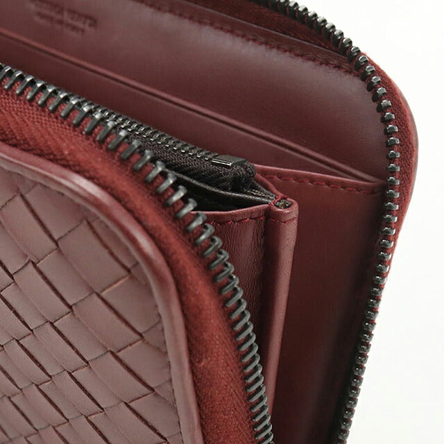 中古 ボッテガ・ヴェネタ 長財布ラウンドファスナー レディース ブランド BOTTEGA VENETA イントレチャート ジップアラウンドウォレット 114076 V4651 6130 USDBO121240011
