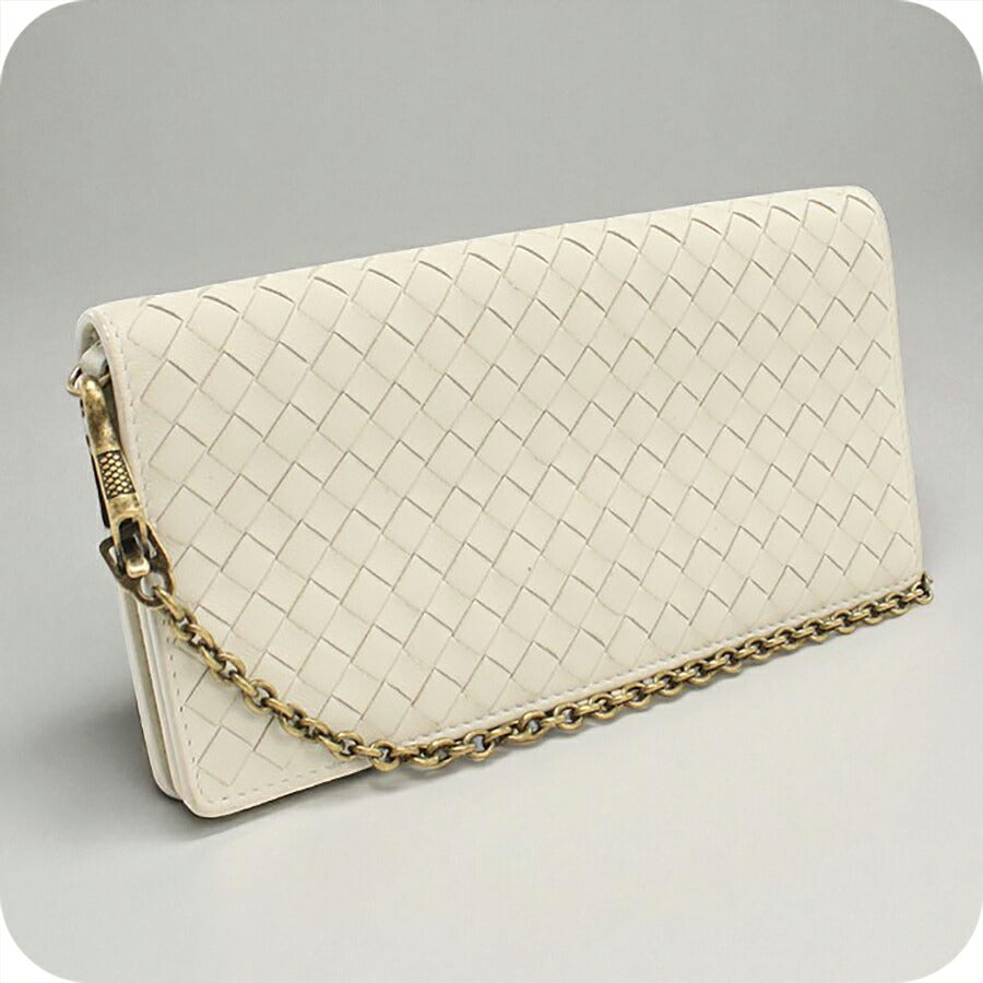 中古 ボッテガヴェネタ チェーンウォレット レディース ブランド BOTTEGA VENETA イントレチャート チェーンウォレット レザー 586906 財布 USDBO87258011