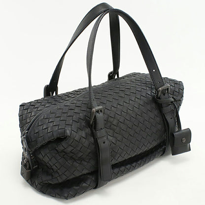 中古 ボッテガヴェネタ ミニボストン レディース ブランド BOTTEGA VENETA イントレチャート レザー ブラック バッグ USDBO94029011