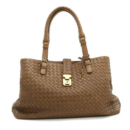 中古 ボッテガヴェネタ トートバッグ レディース ブランド BOTTEGA VENETA イントレチャート ローマバッグ レザー 171265 ブラウン バッグ USDBO95212011