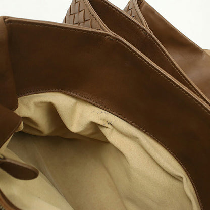中古 ボッテガヴェネタ トートバッグ レディース ブランド BOTTEGA VENETA イントレチャート ローマバッグ レザー 171265 ブラウン バッグ USDBO95212011