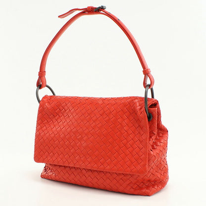 中古 ボッテガヴェネタ ショルダーバッグ レディース ブランド BOTTEGA VENETA イントレチャート ワンショルダー レザー レッド バッグ USDBO95331011