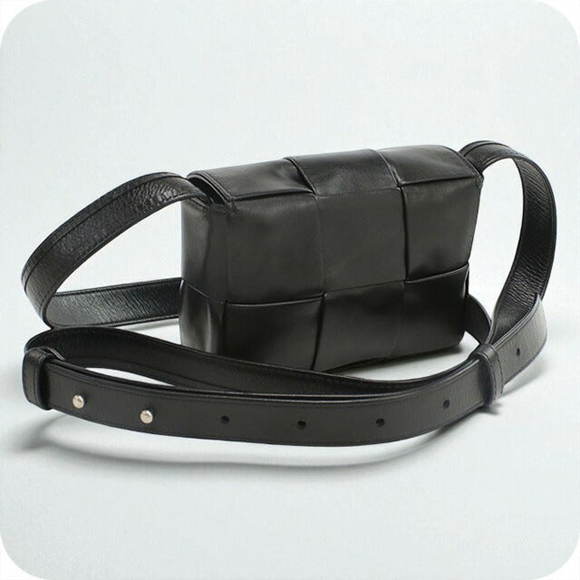 中古 ボッテガヴェネタ 斜め掛け ショルダーバッグ レディース ブランド BOTTEGA VENETA キャンディカセット ブラック バッグ USDBO96478011