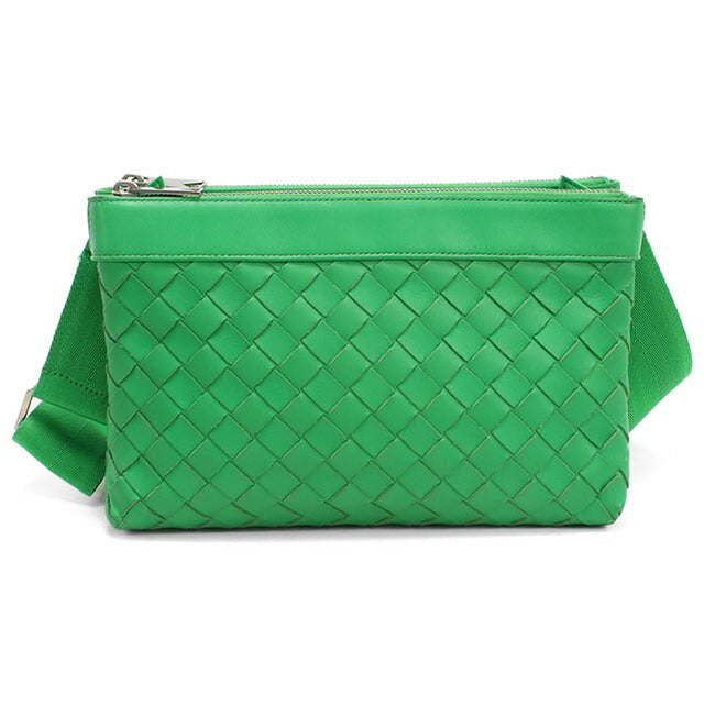 二手 Bottega Veneta 斜挎单肩包 男士品牌 BOTTEGA VENETA Intrecciato 皮革绿色包 USDBO96665011