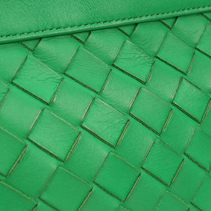 二手 Bottega Veneta 斜挎单肩包 男士品牌 BOTTEGA VENETA Intrecciato 皮革绿色包 USDBO96665011