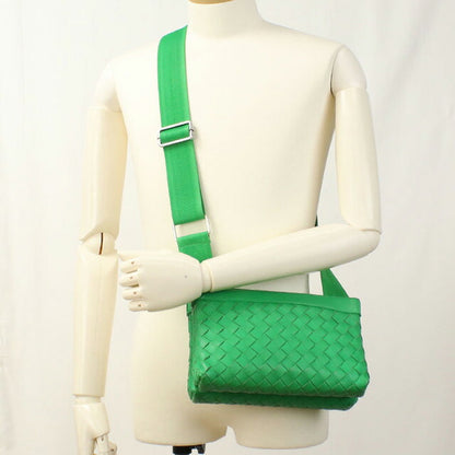 二手 Bottega Veneta 斜挎单肩包 男士品牌 BOTTEGA VENETA Intrecciato 皮革绿色包 USDBO96665011