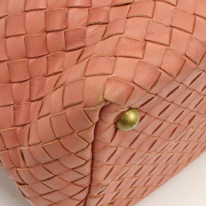 中古 ボッテガヴェネタ ミニボストン レディース ブランド BOTTEGA VENETA イントレチャート レザー 173398 V00A2 6810 ピンク バッグ USDBO96705011