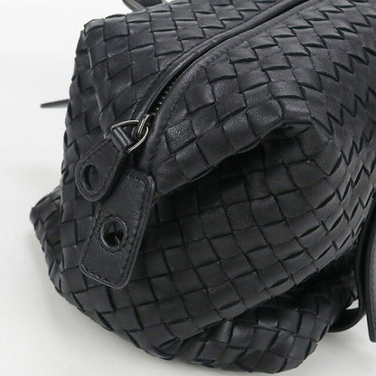 中古 ボッテガヴェネタ ミニボストン レディース ブランド BOTTEGA VENETA イントレチャート レザー ブラック バッグ USDBO96707011