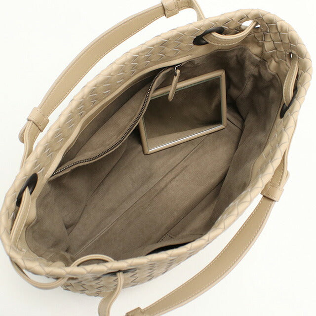 中古 ボッテガヴェネタ ハンドバッグ レディース ブランド BOTTEGA VENETA イントレチャート レザー ベージュ バッグ USDBO96978011