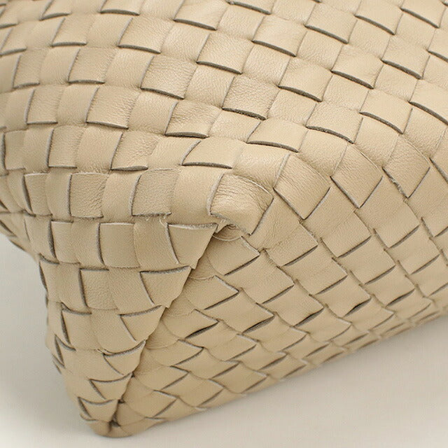 中古 ボッテガヴェネタ ハンドバッグ レディース ブランド BOTTEGA VENETA イントレチャート レザー ベージュ バッグ USDBO96978011
