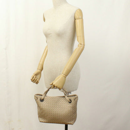中古 ボッテガヴェネタ ハンドバッグ レディース ブランド BOTTEGA VENETA イントレチャート レザー ベージュ バッグ USDBO96978011