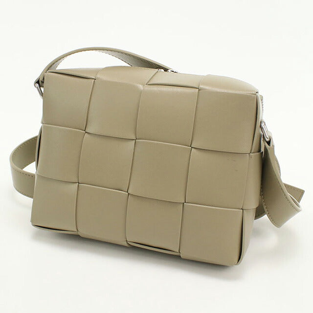 中古 ボッテガヴェネタ 斜め掛け ショルダーバッグ レディース ブランド BOTTEGA VENETA マキシ イントレチャート カーキ バッグ USDBO97274011