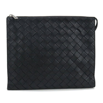 中古 ボッテガヴェネタ クラッチバッグ メンズ ブランド BOTTEGA VENETA イントレチャート レザー ブラック バッグ USDBO97400011