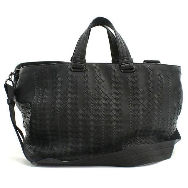 中古 ボッテガヴェネタ トートバッグ メンズ ブランド BOTTEGA VENETA イントレチャート 2WAYトートバッグ レザー ブラック バッグ USDBO98358011