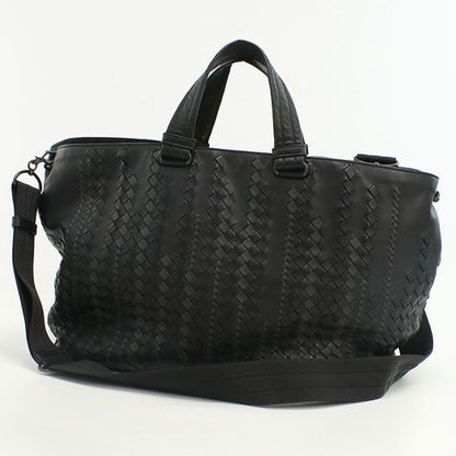 中古 ボッテガヴェネタ トートバッグ メンズ ブランド BOTTEGA VENETA イントレチャート 2WAYトートバッグ レザー ブラック バッグ USDBO98358011